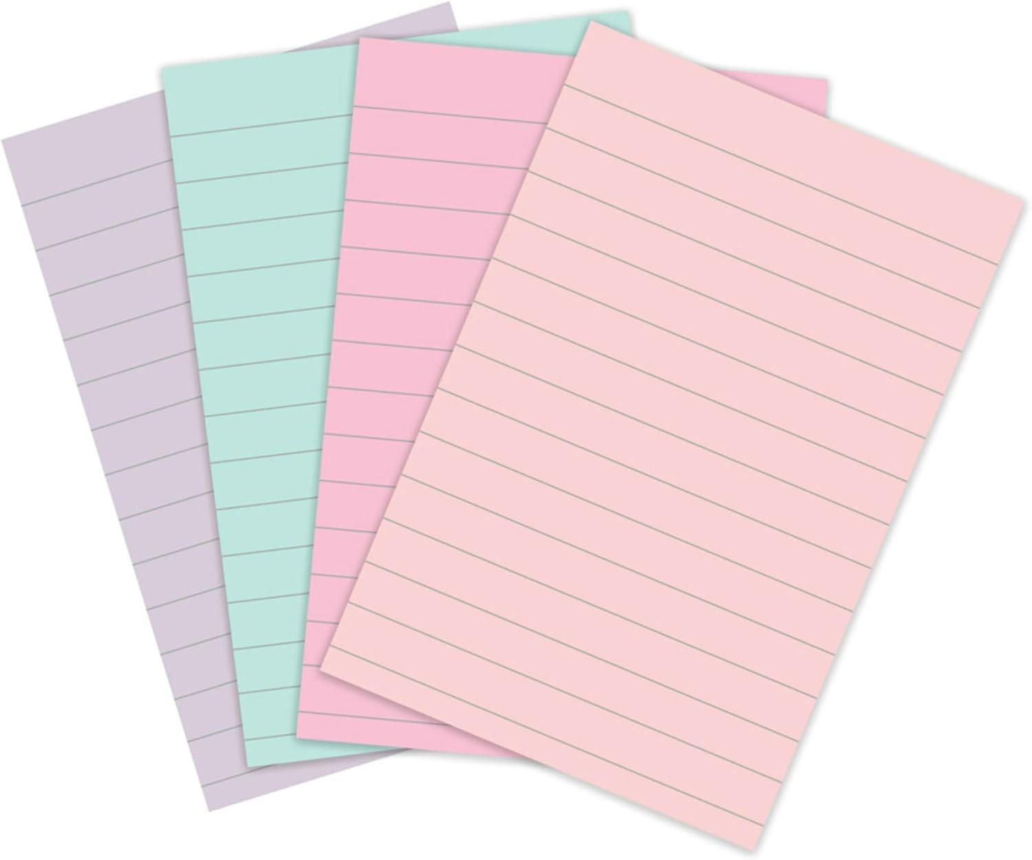imagePostit 100 Recycled Paper Super Sticky Notes Lined 4 in x 6 in 4 Pads 45 Sheets per Pad Wanderlust Pastels School Supplies and Office ProductsWanderlust Pastels