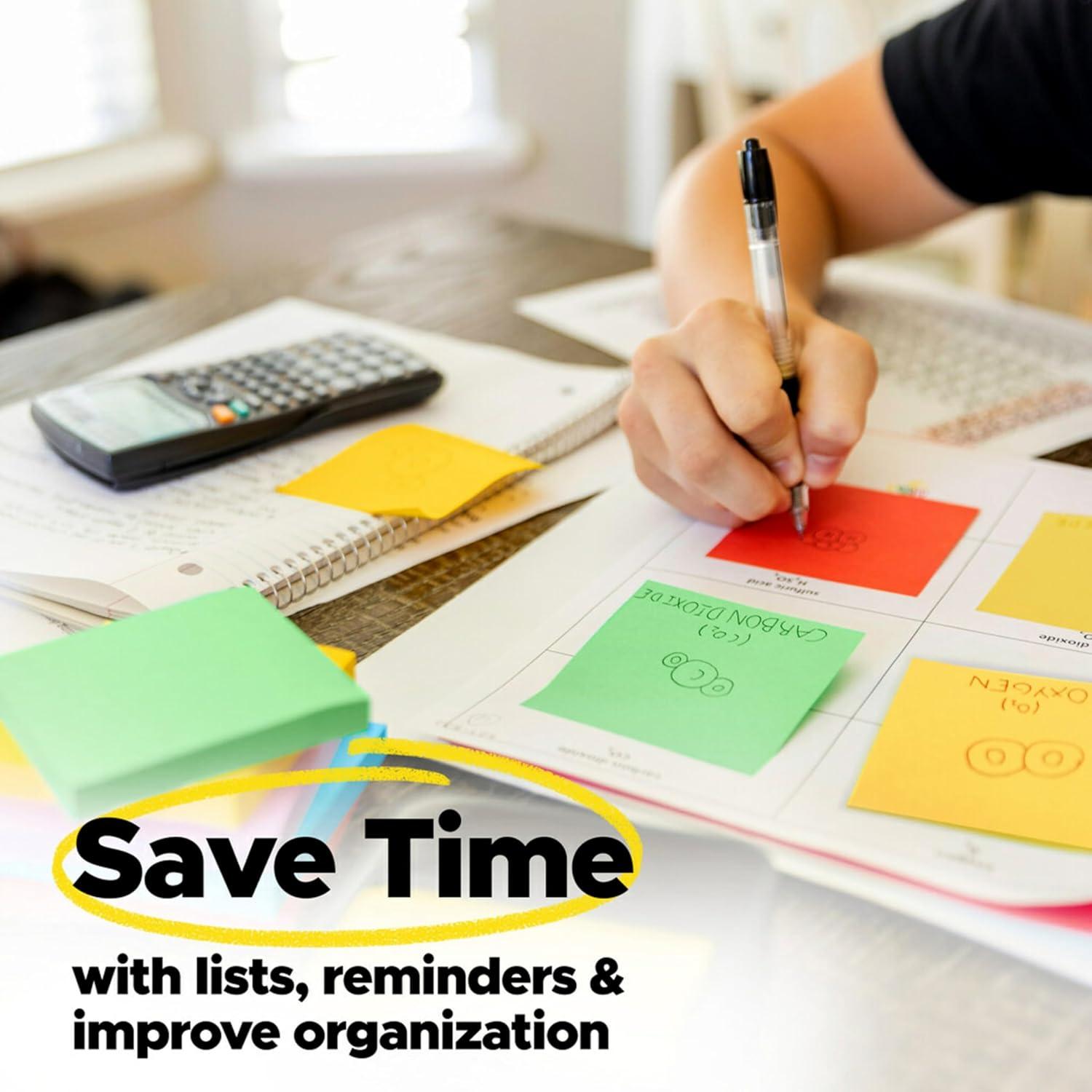 imagePostit Super Sticky Notes 3x3 in 24 PadsPack 70 SheetsPad Workshop Kit Red Yellow Green 65424SSANSIOC