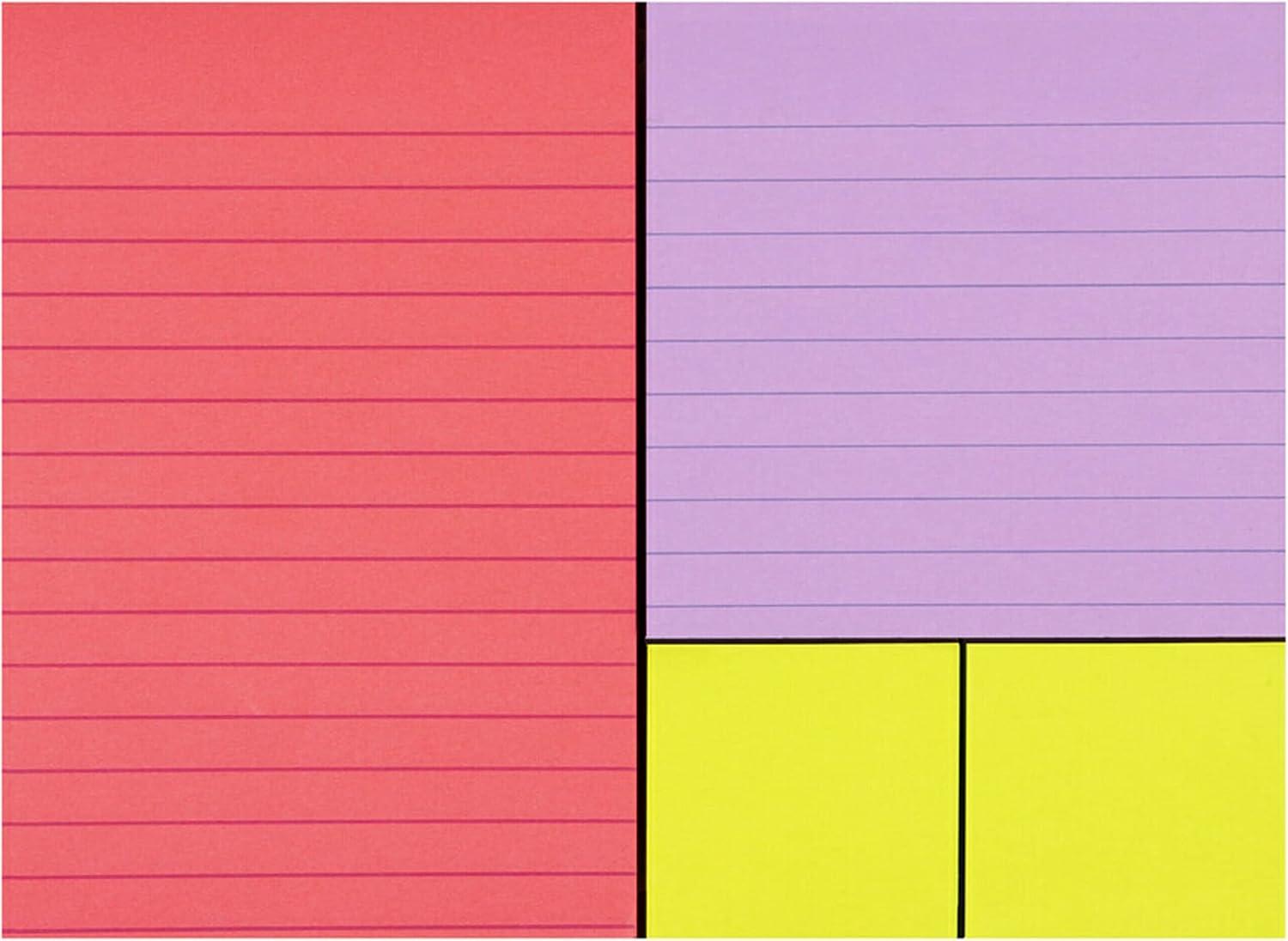 imagePostit Super Sticky Notes Bright Color Collection Pink Purple Green 12 PadsPack 90 SheetsPad Assorted Sizes 464212SSMX12Pads Pack of 8