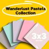 Post-it 100% Recycled Paper Super Sticky Notes, 2X The Sticking Power, 3×3 in, 5 Pads, 70 Sheets/Pad, Oasis Collection (654R-5SST)(Orchid Frost  Fresh Mint  Washed Denim  Pebble Gray  Pink Salt)