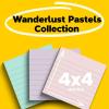 Post-it 100% Recycled Paper Super Sticky Notes, 2X The Sticking Power, 4×4 in, 3 Pads, 70 Sheets/Pad, Oasis Collection (675R-3SST)(Wanderlust Pastels)