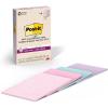 Post-it 100% Recycled Paper Super Sticky Notes, Lined, 4 in. x 6 in., 4 Pads, 45 Sheets per Pad, Wanderlust Pastels, School Supplies and Office Products(Wanderlust Pastels)
