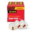 Scotch Super-Hold Tape Transparent Finish, Tape Refill Rolls, 3/4 x 300 Inches, 3 Rolls