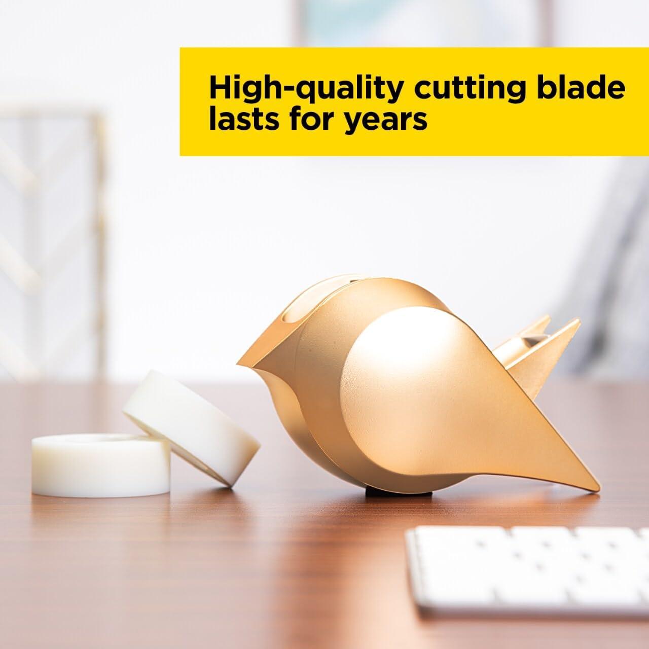 imageScotch Desktop Tape Dispenser with 1 Roll Magic Tape 34 x 350 Inches Gold Bird Design28 in x 23 in x 63 in
