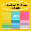 Post-it Super Sticky Notes, Limited Edition Color Collection, 3×3 in, 15 Pads/Pack, 45 Sheets/Pad(7.9″ x 11.9″ (Pack of 12))