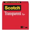 Scotch Transparent Tape, Clear Tape Engineered for Office and Home Use, 3 Inche Core, 1 in x 2592 in, 3 Rolls(3 In)