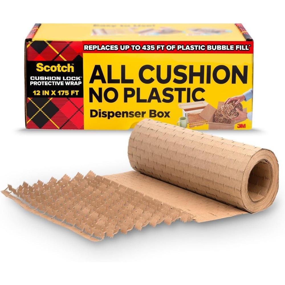 imageScotch Cushion Lock Protective Wrap GC 12 in x 175 ft 304 mm x 533 m175 Foot Roll