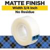 Scotch Wall-Safe Tape, 2 Refill Rolls, Clear Removable Wall Tape with Matte Finish for Hanging Photos, Art, and Décor, 3/4 in x 1,296 in(3/4 in x 1296 in)