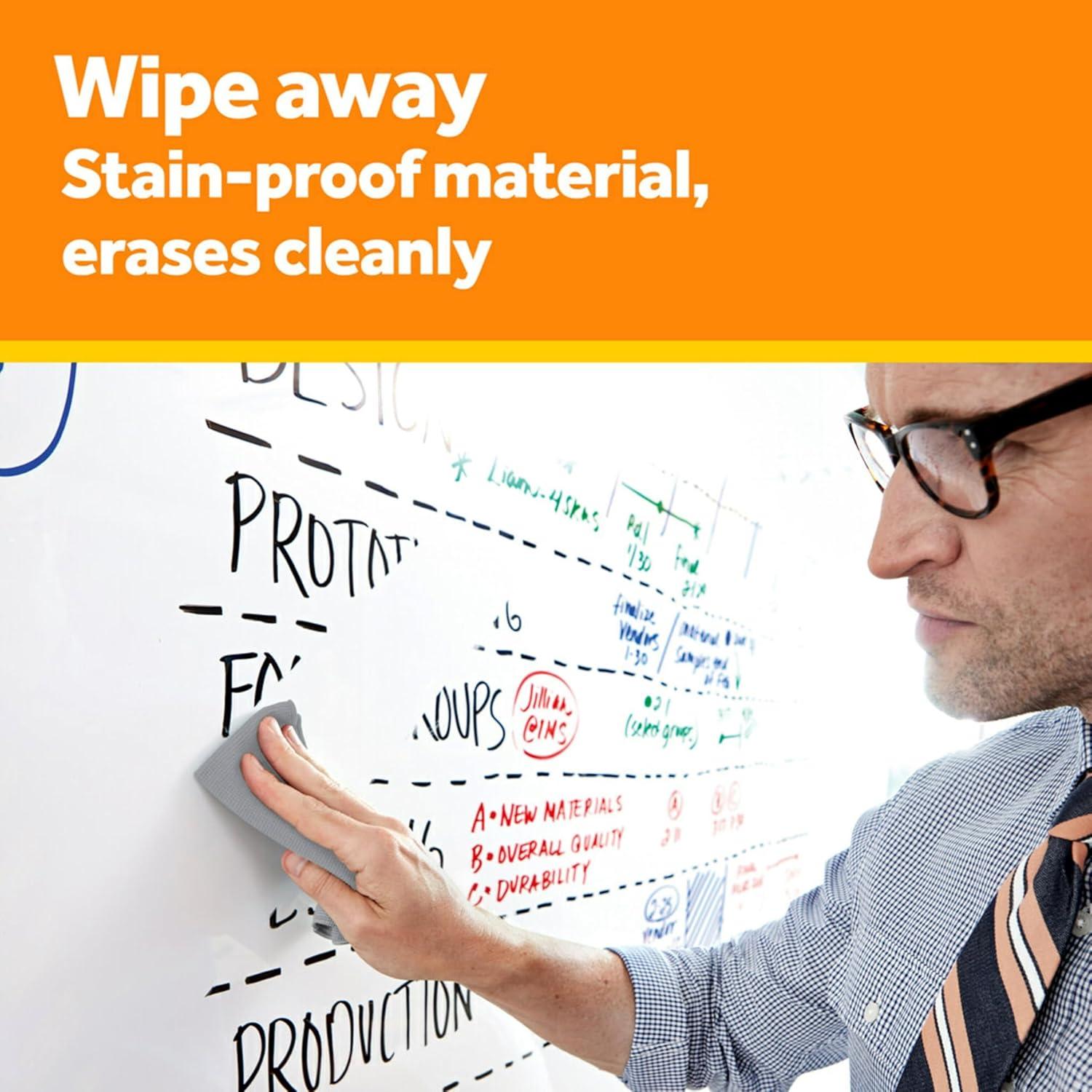 imagePostit Dry Erase Whiteboard Film Surface for Walls Doors Tables Chalkboards Whiteboards and More Removable StainProof Easy Installation 3 ft x 2 ft Roll DEF3x24W x 106H