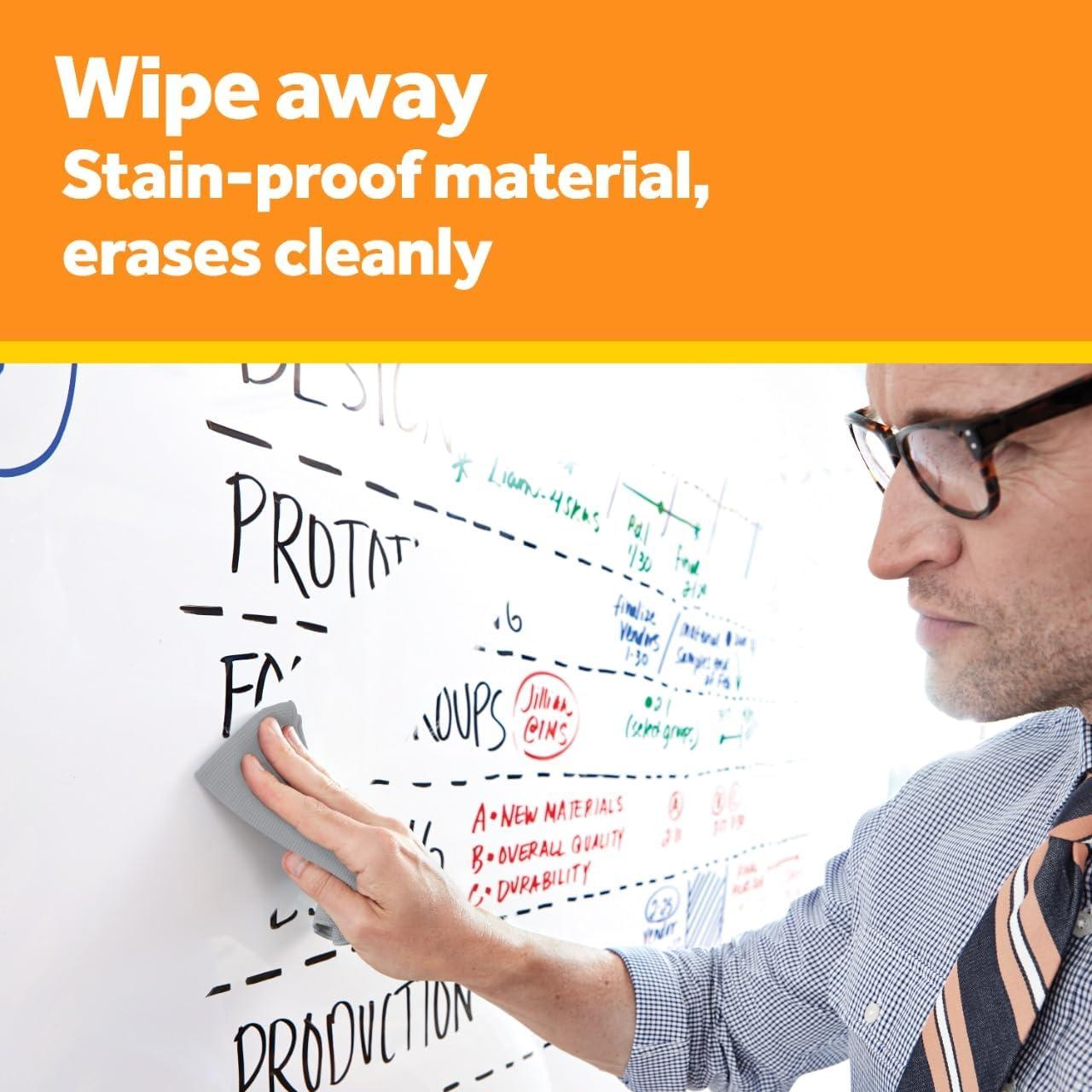 imagePostit Dry Erase Whiteboard Film Surface for Walls Doors Tables Chalkboards Whiteboards and More Removable StainProof Easy Installation 3 ft x 2 ft Roll DEF3x248W x 48H