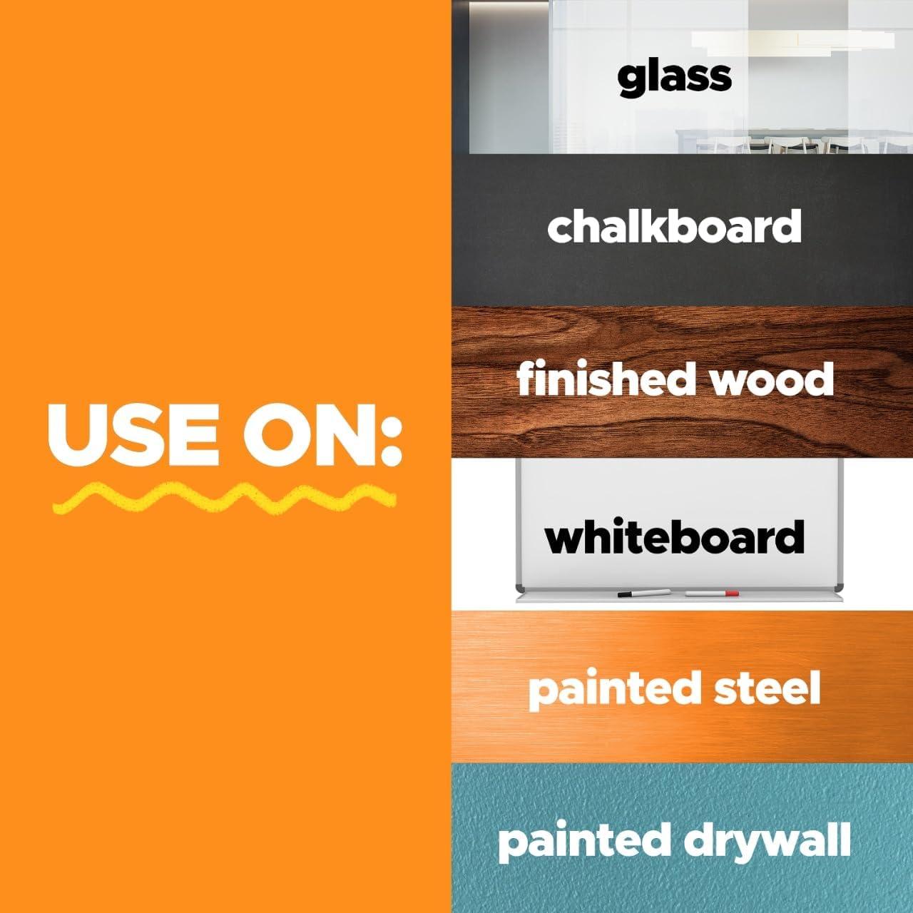imagePostit Dry Erase Whiteboard Film Surface for Walls Doors Tables Chalkboards Whiteboards and More Removable StainProof Easy Installation 3 ft x 2 ft Roll DEF3x23 ft x 2 ft