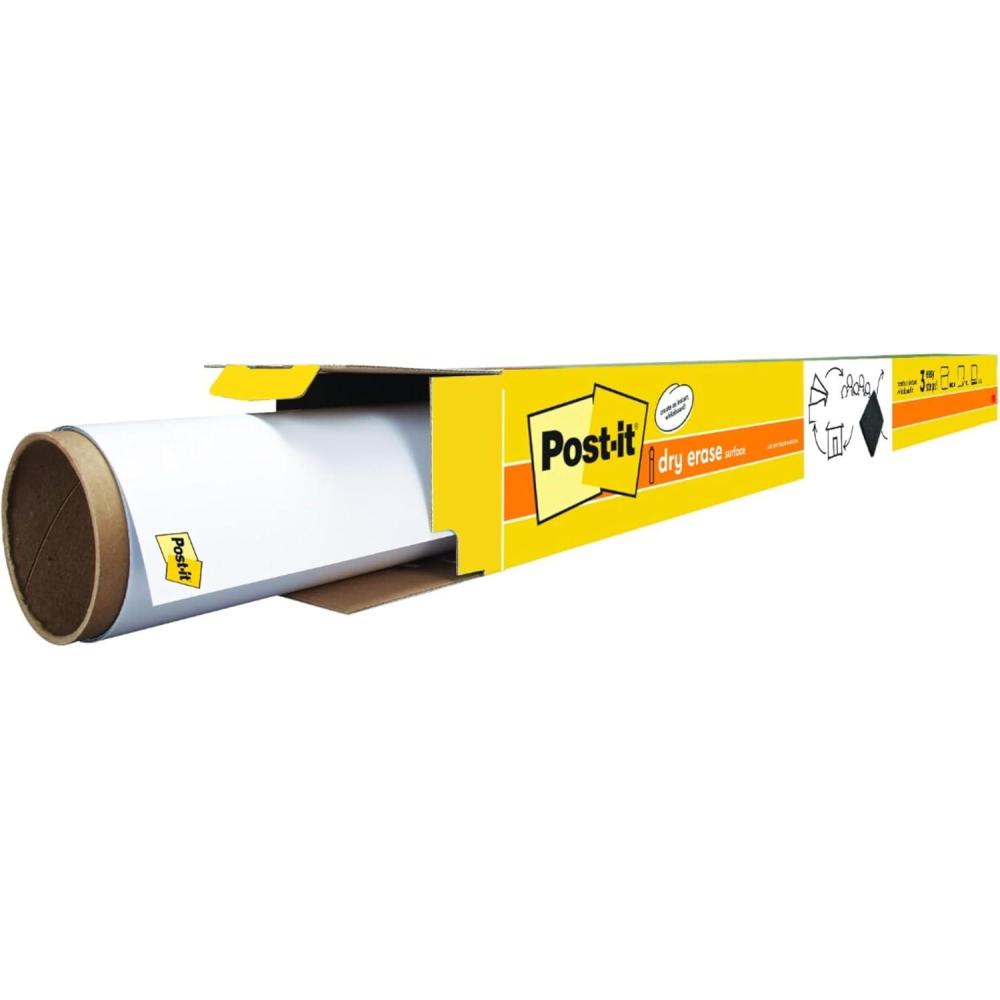 imagePostit Dry Erase Whiteboard Film Surface for Walls Doors Tables Chalkboards Whiteboards and More Removable StainProof Easy Installation 3 ft x 2 ft Roll DEF3x28 ft x 4 ft
