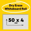 Post-it Dry Erase Whiteboard Film Surface for Walls, Doors, Tables, Chalkboards, Whiteboards, and More, Removable, Stain-Proof, Easy Installation, 3 ft x 2 ft Roll (DEF3x2)(50 ft x 4 ft)