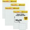 Post-it Super Sticky Easel Pad, Great for Virtual Teachers and Students, 25 x30 Inches, White with Grid, 30 Sheets/Pad, 4 Pads/Pack (560 VAD 4PK)