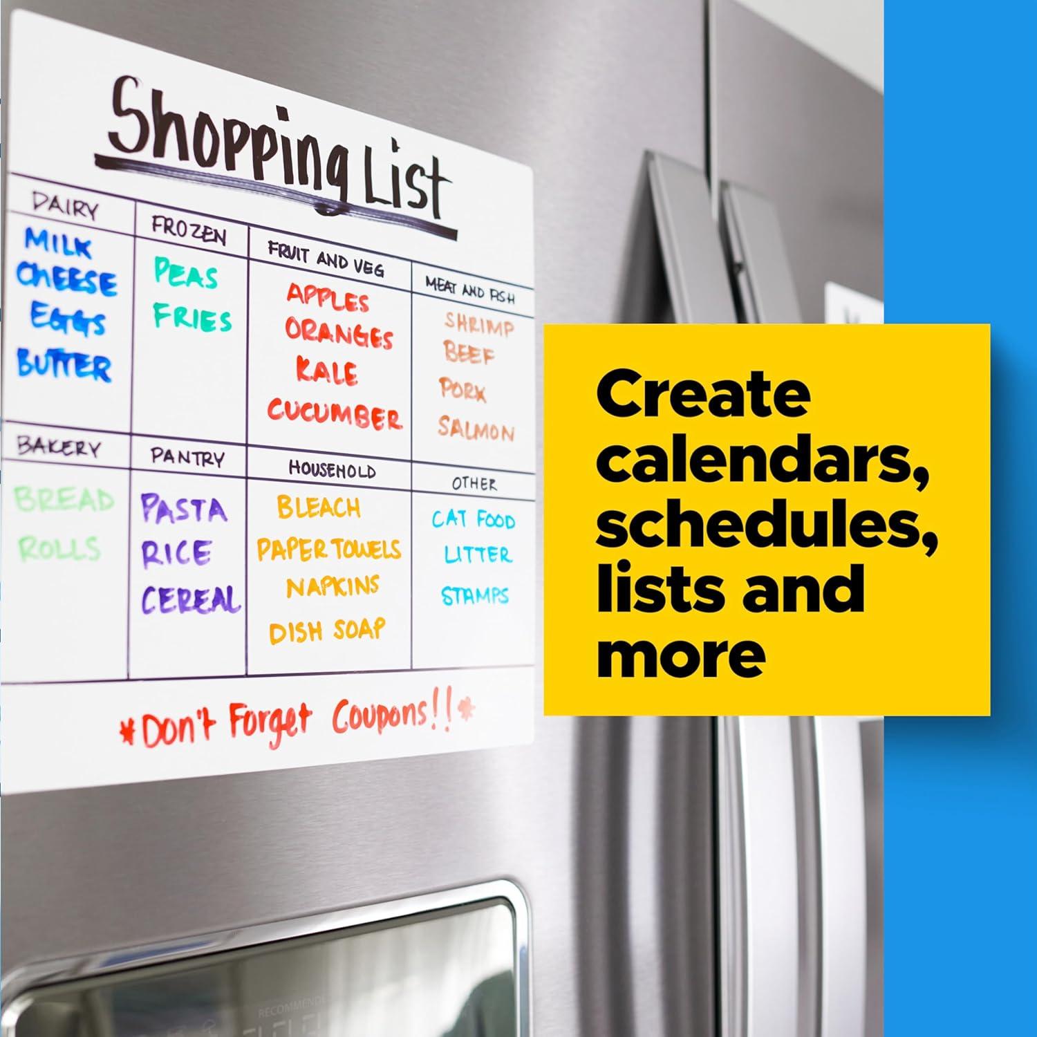 imagePostit Easy Erase Whiteboard Sheets 2 Pack 91 x 91 in Instant Whiteboard Use Dry Erase and Permanent Markers EESH2PKSIOC