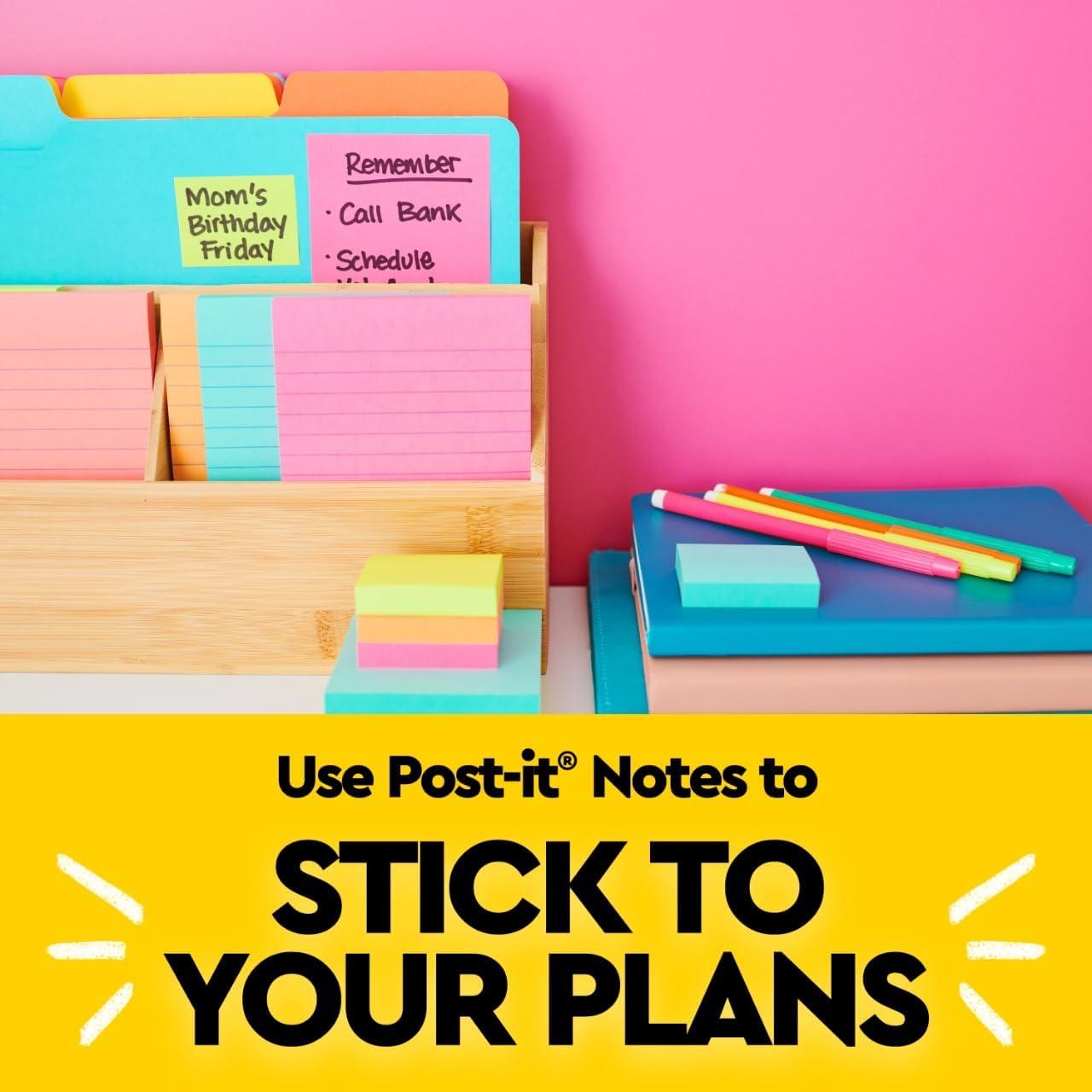 imagePostit Mini Notes 1 38 x 1 78 in 24 Pads Americas 1 Favorite Sticky Notes Poptimistic Postit Notes Power Pink Aqua Blue Vital Orange Neon Green Guava PinkNotes