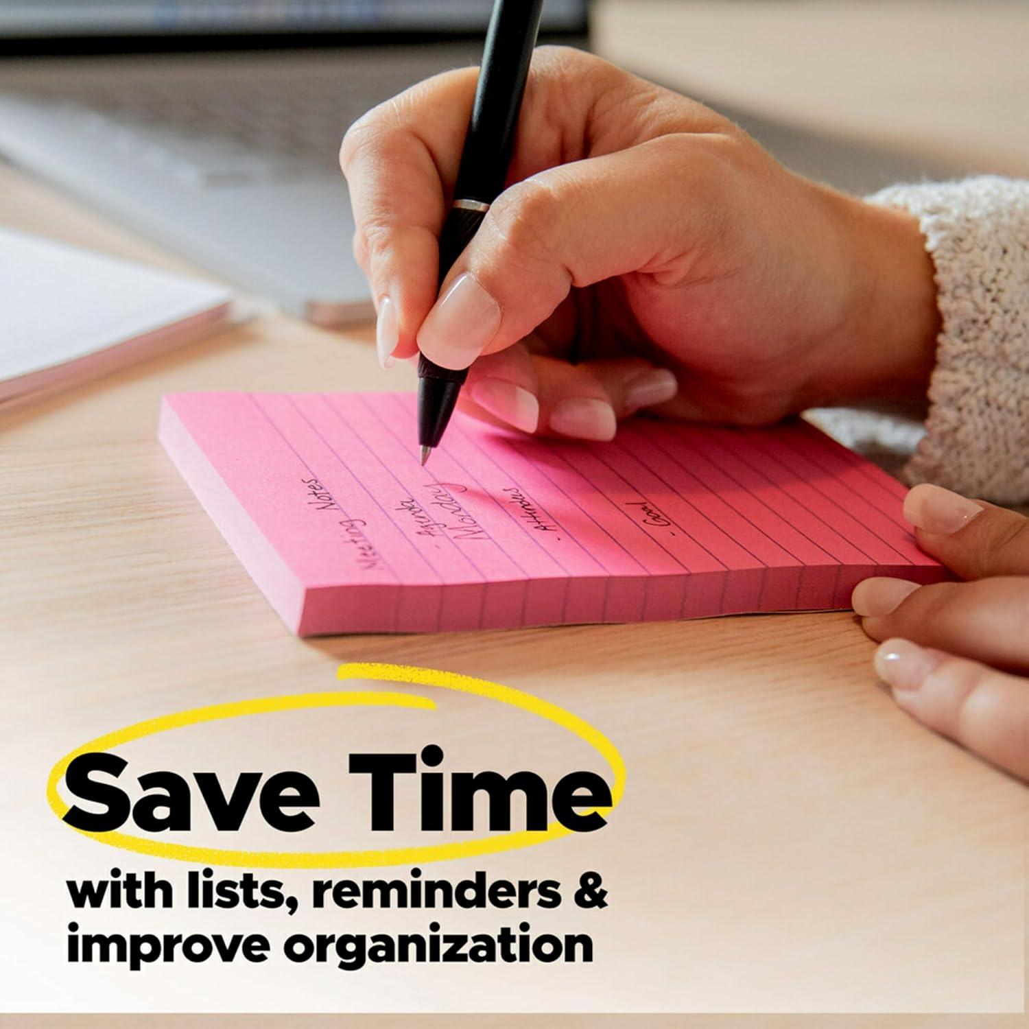 imagePostit Notes 4 in x 6 in 5 Lined Sticky Note Pads 100 Sheets per Pad Beachside Caf Collection School Supplies and Office Products61 x 49