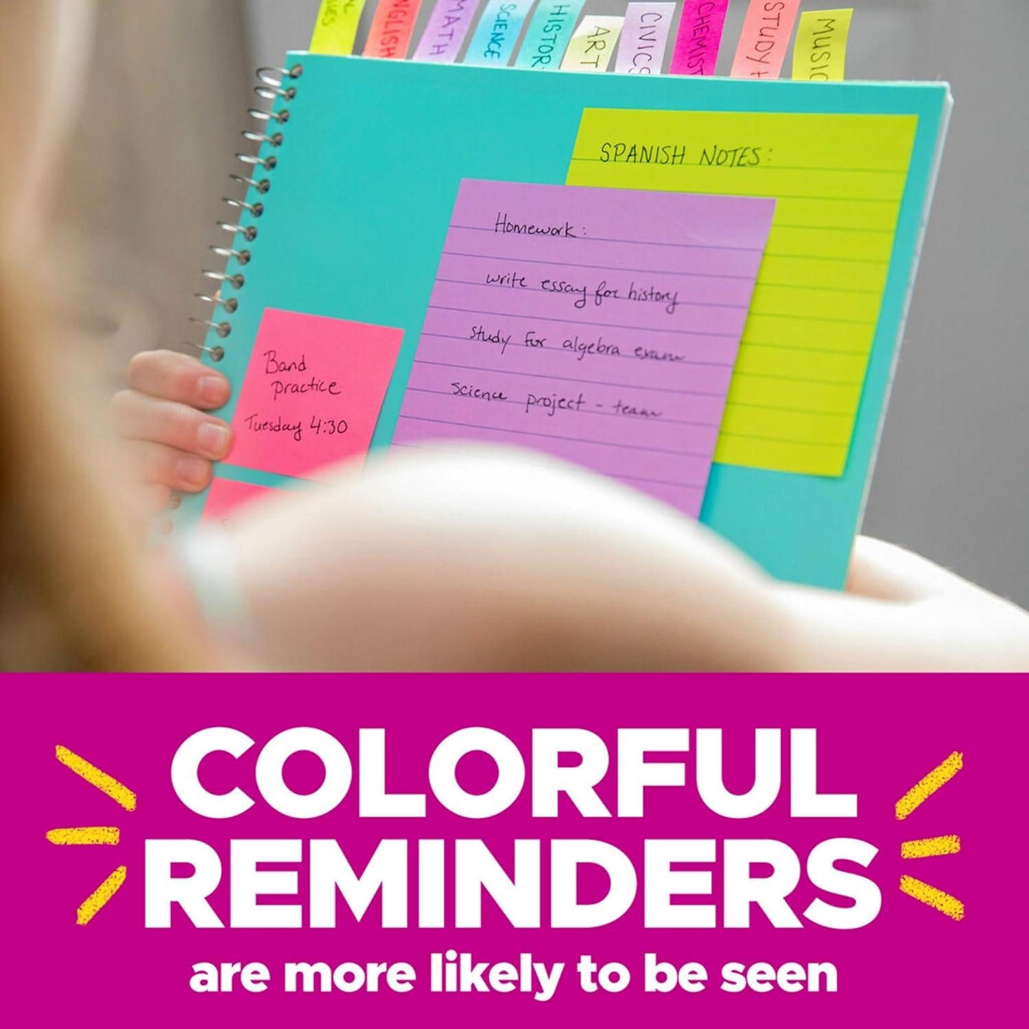 imagePostit Notes 4 in x 6 in 5 Lined Sticky Note Pads 100 Sheets per Pad Beachside Caf Collection School Supplies and Office Products61 x 49