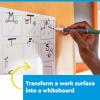 Post-it Easy Erase Whiteboard Sheets, 2 Pack, 9.1 x 9.1 in, Instant Whiteboard, Use Dry Erase and Permanent Markers (EE-SH-2PK-SIOC)