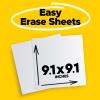 Post-it Easy Erase Whiteboard Sheets, 2 Pack, 9.1 x 9.1 in, Instant Whiteboard, Use Dry Erase and Permanent Markers (EE-SH-2PK-SIOC)