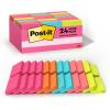 Post-it Mini Notes, 1 3/8 x 1 7/8 in, 24 Pads, America’s #1 Favorite Sticky Notes, Poptimistic Post-it Notes, Power Pink, Aqua Blue, Vital Orange, Neon Green, Guava Pink(2 Pack)