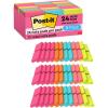 Post-it Mini Notes, 1 3/8 x 1 7/8 in, 24 Pads, America’s #1 Favorite Sticky Notes, Poptimistic Post-it Notes, Power Pink, Aqua Blue, Vital Orange, Neon Green, Guava Pink(3 Pack)