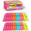 Post-it Mini Notes, 1 3/8 x 1 7/8 in, 24 Pads, America’s #1 Favorite Sticky Notes, Poptimistic Post-it Notes, Power Pink, Aqua Blue, Vital Orange, Neon Green, Guava Pink(2 Pack)
