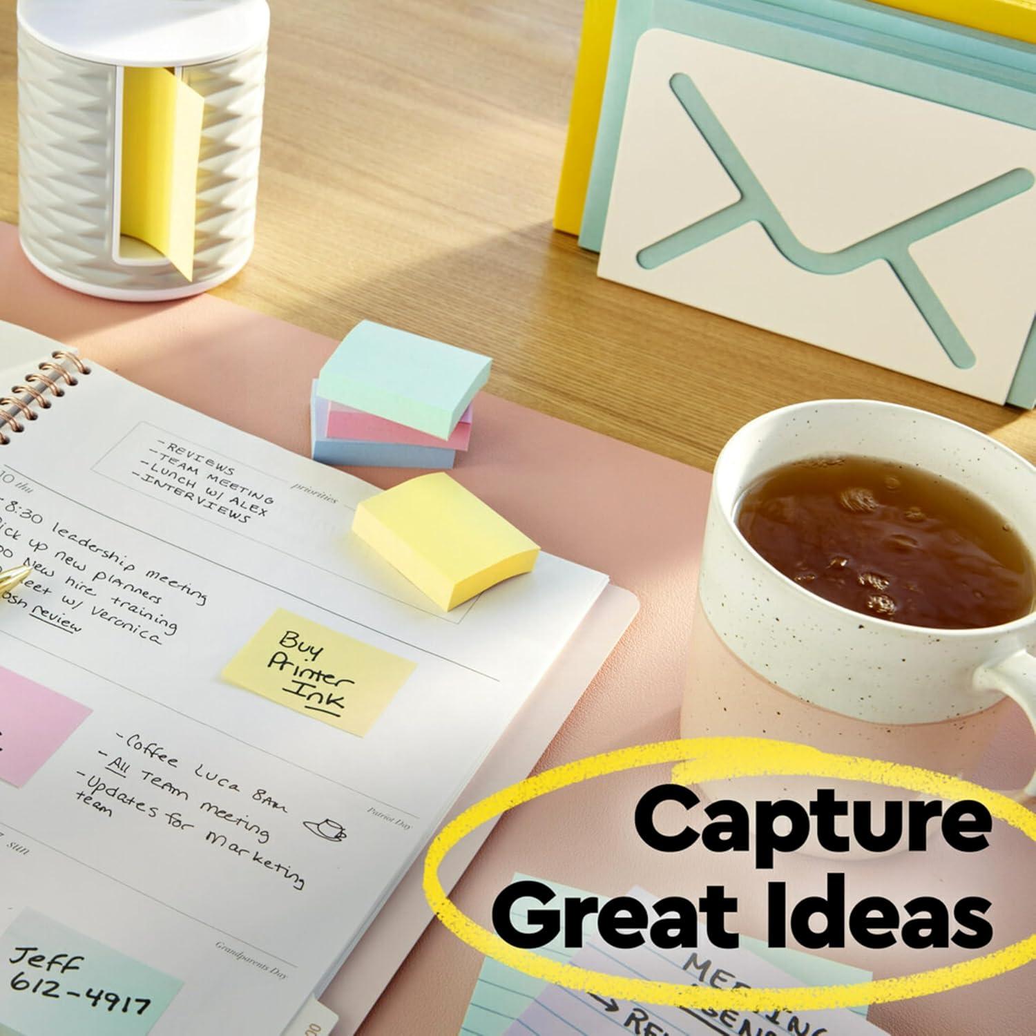 imagePostit Notes 3x3 in 12 Pads Americas 1 Favorite Sticky Notes Canary Yellow Clean Removal Recyclable 65412 Count