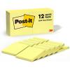 Post-it Notes 3×3 in, 12 Pads, America’s #1 Favorite Sticky Notes, Canary Yellow, Clean Removal, Recyclable (654)(12 Count)