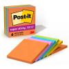 Post-it Super Sticky Lined Notes, 6 Sticky Note Pads, 4 x 4 in., School Supplies, Office Products, Sticky Notes for Vertical Surfaces, Monitors, Walls and Windows, Energy Boost Collection(2.4″ x 4″)
