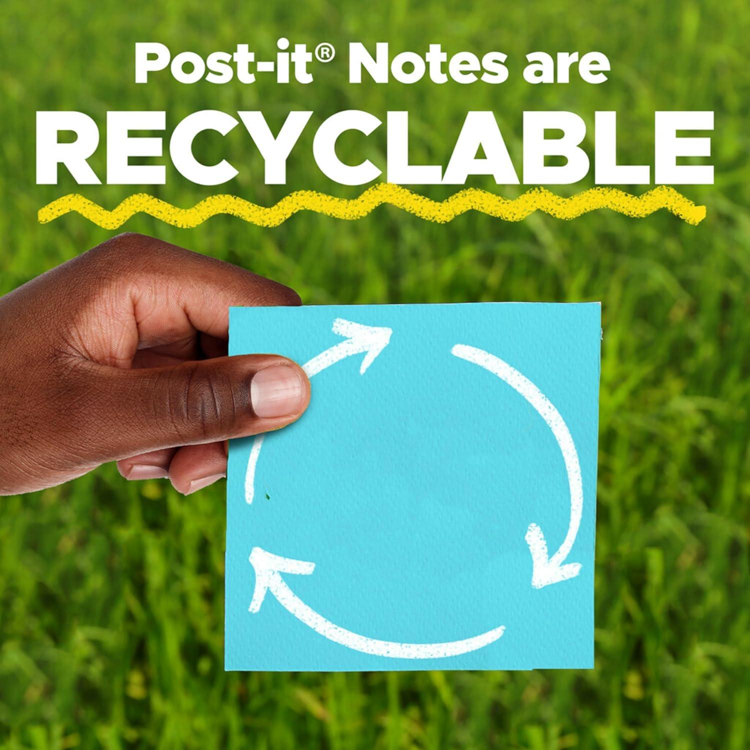 image:imagePostit Super Sticky Lined Notes 5 Sticky Note Pads 4x6 in Ideal for New Year Spring Cleaning or Second School Semester Sticky Notes for Dorm Home and Office Bright Colors5Pads Pack of 8