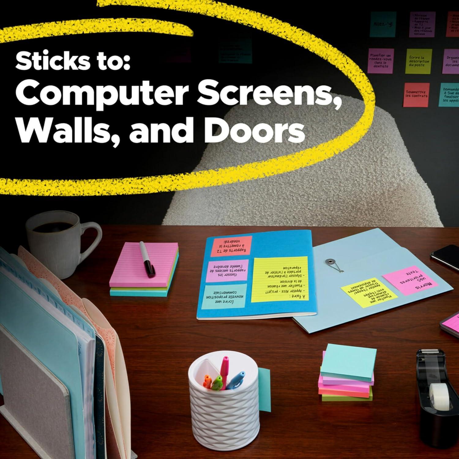 image:imagePostit Super Sticky Notes and Flags 3x3 in Pack of 8 Pads and 6 Flags Assorted Colors 6548SS2F08 x 119