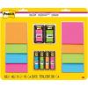Post-it Super Sticky Notes and Flags, 3×3 in, Pack of 8 Pads and 6 Flags, Assorted Colors (654-8SS2F)(0.8″ x 11.9″)