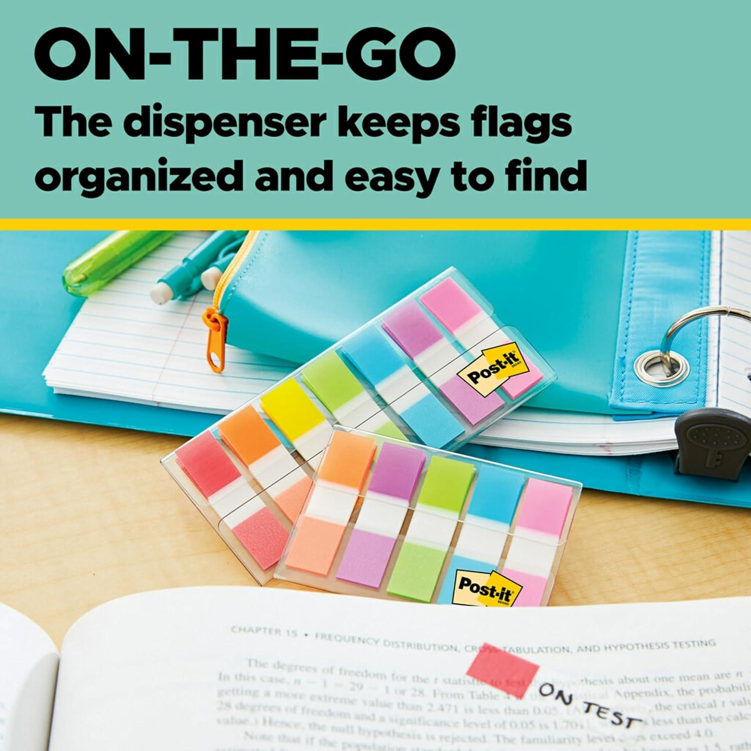 image:imagePostit Flags Value Pack 35Dispenser 8 DispensersPack 47 in Wide Assorted Colors Includes 48 Free Arrow Flags 683VAD112 in X 112 in