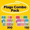 Post-it Flags Combo Pack, 4 On-The-Go Dispensers/Pack, 120 .94 in Wide and 200 .47 in Wide Flags, Assorted Colors (683-XL1)(0.2″ x 4.2″ (Pack of 12))
