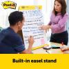 Post-it Super Sticky Portable Tabletop Easel Pad w/Dry Erase Panel, Great for Virtual Teachers and Students, 20×23 Inches, 20 Sheets/Pad, 2 Pads, Built-in Stand (563DE VAD 2PK), White