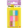 Post-it Tabs, 1 in Solid, Aqua, Yellow, Pink, Red, Green, Orange, 6/Color, 36/Dispenser (686-ALOPRYT)(0.4″ x 2.8″)
