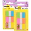 Post-it Tabs, 1 in Solid, Aqua, Yellow, Pink, Red, Green, Orange, 6/Color, 36/Dispenser (686-ALOPRYT)(0.4″ x 2.8″ (36 Count  Pack of 2))