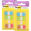 Post-it Tabs, .625 in Solid, Aqua, Lime, Yellow, Red, 10/Color, 40/Dispenser (676-ALYR)(0.4″ x 2.8″ (Pack of 2))