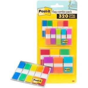 Post-it Flags Combo Pack, 4 On-The-Go Dispensers/Pack, 120 .94 in Wide and 200 .47 in Wide Flags, Assorted Colors (683-XL1)(0.2″ x 4.2″ (Pack of 12))