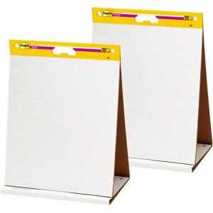 Post-it Super Sticky Portable Tabletop Easel Pad, Great for Virtual Teachers and Students, 20×23 Inches, 20 Sheets,Pad, 2 Pads (563 VAD 2PK)