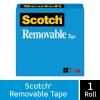 Scotch Wall-Safe Tape, 1 Refill Roll, Clear Removable Wall Tape with Matte Finish for Hanging Photos, Art, and Décor, 3/4 in x 1,296 in(3/4″ x 1296″ (Pack of 2))