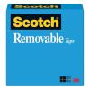 Scotch Wall-Safe Tape, 1 Refill Roll, Clear Removable Wall Tape with Matte Finish for Hanging Photos, Art, and Décor, 3/4 in x 1,296 in(3/4″ x 1296″)