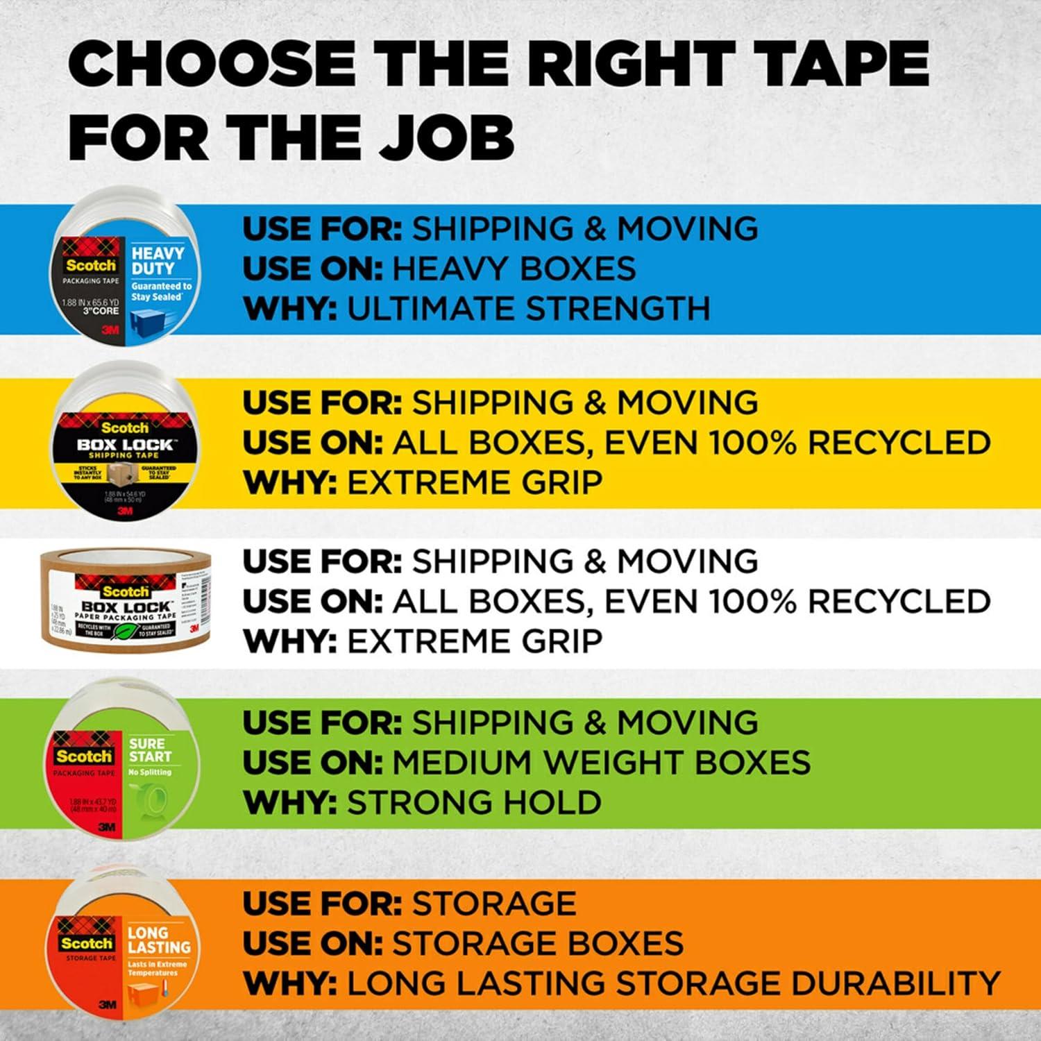 image:imageScotch Packaging Tape 188 in x 546 yd 48 mm x 50 m