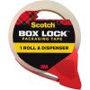 Scotch Box Lock Packing Tape, Clear, Extreme Grip Box Packaging Tape for Shipping and Mailing, 1.88 in x 38.2 yd, 1 Roll and 1 Tape Dispenser