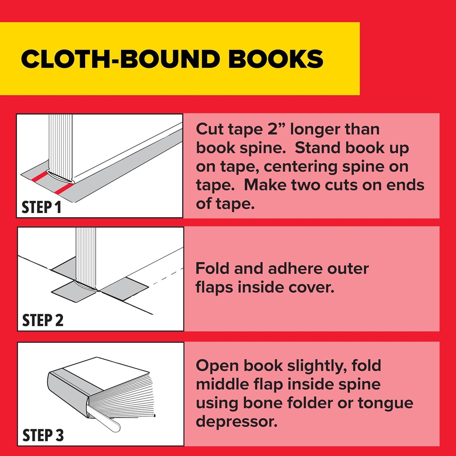 image:imageScotch Book Tape 4 in x 540 in Excellent for Repairing Reinforcing Protecting and Covering 8454004 Inches x 15 Yards