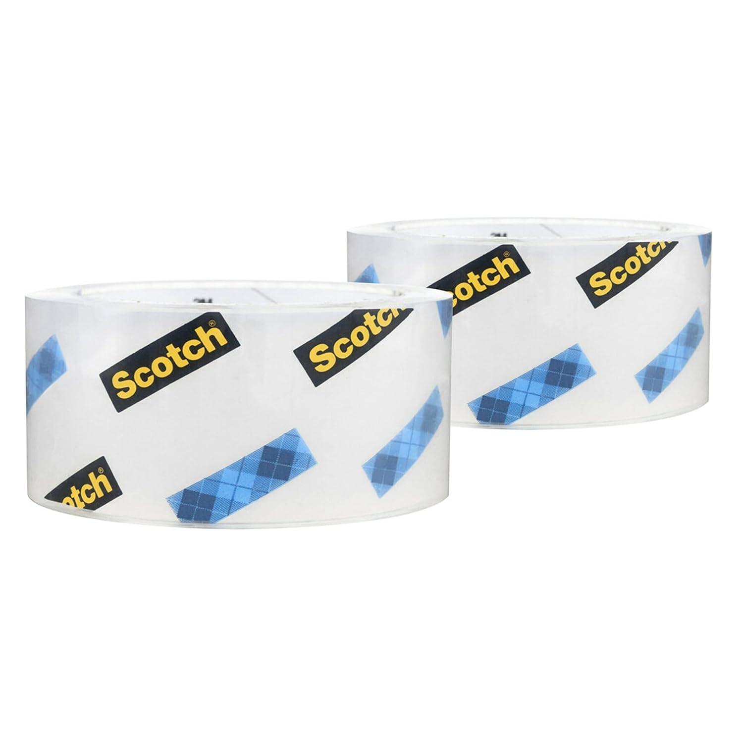 image:imageScotch Heavy Duty Shipping Packing Tape Clear Shipping and Packaging Supplies 188 in x 546 yd 2 Tape Rolls with 1 Heavy Duty Dispenser2 Rolls