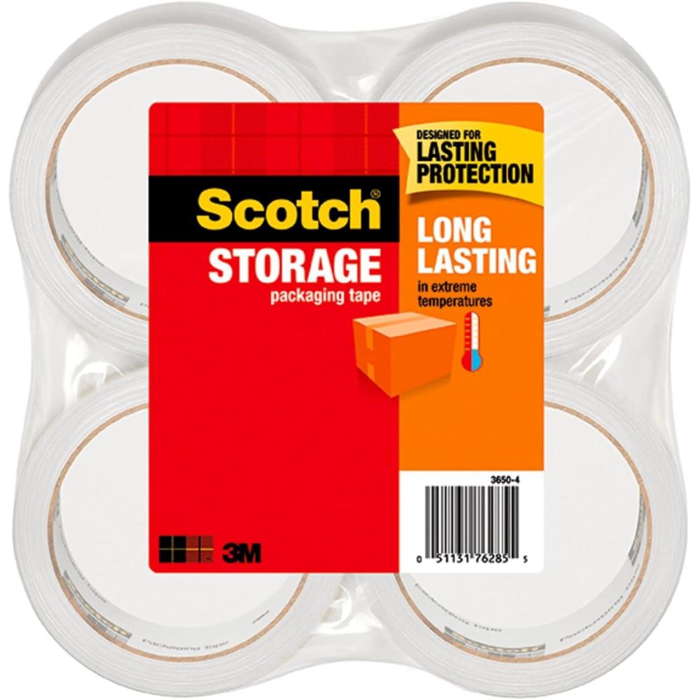 image:imageScotch Long Lasting Storage Packaging Tape 188 in x 546 yd 4 Rolls 36504