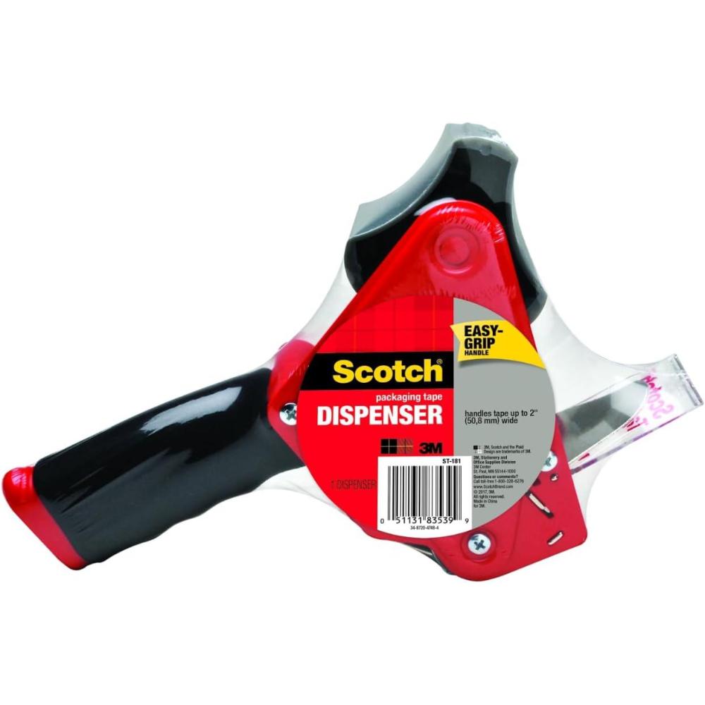 image:imageScotch Packaging Tape Dispenser Holds up to 2 Wide ST181 Red Metal Plastic2 Inch Tape