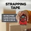 Scotch Reinforced Strength Strapping Tape, 1.88 in x 360 in, Clear, 1 Roll with Dispenser, Heavy Duty Packing Tape for Shipping, Moving, and Storage(1 Count (Pack of 1))